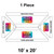 Celina Tent 10' x 20' Fast Shade Pop Up Canopy, 1 Piece Top Only, with customizable logo areas, shown with graphic placeholders for branding.