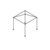Celina 8' x 8' Classic Series Frame, a line drawing of a sturdy, square outdoor canopy frame with four legs and a reinforced roof structure.