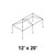 Celina 12' x 20' Master Series Frame, image of a large, rectangular outdoor structure frame with metal supports and open design.