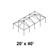 Celina 20' x 40' Master Series High Peak Frame, a large steel framework for constructing a durable outdoor tent or shelter.
