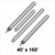 Celina Tent 40' x 160' Premiere I Series Pole Kit, image showing five metal poles for tent assembly.