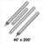 Celina Tent 40' x 200' Premiere I Series Pole Kit, image showing multiple silver tent poles designed for large event tents.