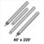 Celina Tent 40' x 220' Premiere I Series Pole Kit, image of four long aluminum poles for tent framing.
