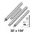 Celina Tent 30' x 150' Premiere II Series High Peak Pole Kit, image showing assembly components including poles, fittings, and tools for tent setup.