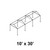 Celina Tent 10' x 30' Gable Series Frame, an outdoor structural framework with a rectangular shape and multiple support poles, designed for canopy or tent setup.