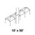Celina Tent 10' x 90' Gable Series Frame, a metal-framed tent structure with a gable roof design, showing the frame's construction and dimensions.