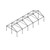 Celina Tent 20' x 50' Gable Series Frame, line drawing of the large, rectangular event or shelter tent with a gable roof design and metal support structure.