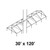 Celina Tent 30' x 120' Gable Series Frame, line drawing of the tent's structural design with a detailed gable roof.