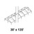 Celina Tent 30' x 135' Gable Series Frame, a diagram of a large outdoor event tent with a metal frame structure and gable roof design.