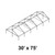 Celina Tent 30' x 75' Gable Series Frame, a metal-framed tent structure with a gable roof design and supporting poles, suitable for large outdoor events or storage.