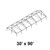 Celina Tent 30' x 90' Gable Series Frame, line drawing of a large commercial event tent with a gable roof, showing structural framework and dimensions.