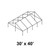 Celina Tent 30' x 40' Gable Series Frame, blueprint-style schematic of a large outdoor event tent with a gable roof design.