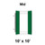 10' x 10' Master Series Frame Tent Mid, 16 oz. Ratchet Top, White and Forest Green, floor plan illustration showing the tent layout and color scheme.