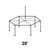 20' Pinnacle Series Hexagon High Peak Frame Tent Replacement Frame