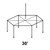 30' Pinnacle Series Hexagon High Peak Frame Tent Replacement Frame