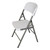 Mayfield Chair and Round Resin Table Set, image showing a white folding chair with a metal frame.