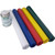 Celina Tent Vinyl Repair Kit, assortment of colorful vinyl sheets and repair cement in a can for tent and vinyl patching.
