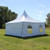 8' x 20' Window Pinnacle Wall, large white event tent with windows, set up outdoors on green grass under a clear blue sky.