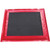 Disinfectant Mat 28'' x 68'', black cleaning surface with red border for sanitation purposes.