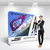 Straight Tension Fabric Display, 10' Double Sided with Hardware, showcasing a large, double-sided fabric display with vibrant graphics and structure for trade show or event use.
