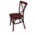 Chocolate Dover Cross Back Chair, image of a stylish burgundy wooden chair with a cross-back design and a smooth seat for dining or casual settings.