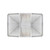 20' x 30' Classic Pole Tent Liner, top view of a white tent liner with three connected panels featuring pleated fabric and reinforced edges for a fitted tent appearance.