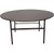 Weekend Warrior Event Ready Bundle, round foldable table with a dark wood surface and metal legs for event hosting.
