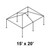 15' x 20' Classic Frame Aluminum Single Tube 8' Pole and Fitting Kit, illustration of a rectangular outdoor tent frame with aluminum poles and fittings.