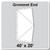 40' x 20' Master Series Frame Tent Grommet End, 16oz. Ratchet Top, Solid White, diagram showing the grommet end design for event tent installation.