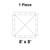 8' x 8' Classic Frame Tent, 1 Piece, 16 oz. Ratchet Top, Solid White, product image showing the tent's top view with a square shape and secure ratchet points.