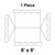 8' x 8' Gable Frame Tent, 1 Piece, 16 oz. Ratchet Top, Solid White, illustrated diagram of the frame structure for assembly.