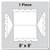 8' x 8' Gable Frame Tent, 1 Piece, 16 oz. Ratchet Top, Solid White, illustration of the tent's frame structure with dimensions and assembly details.