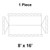 8' x 16' Gable Frame Tent, 1 Piece, 16 oz. Ratchet Top, Solid White, technical drawing of the tent structure with side walls and roof outline.