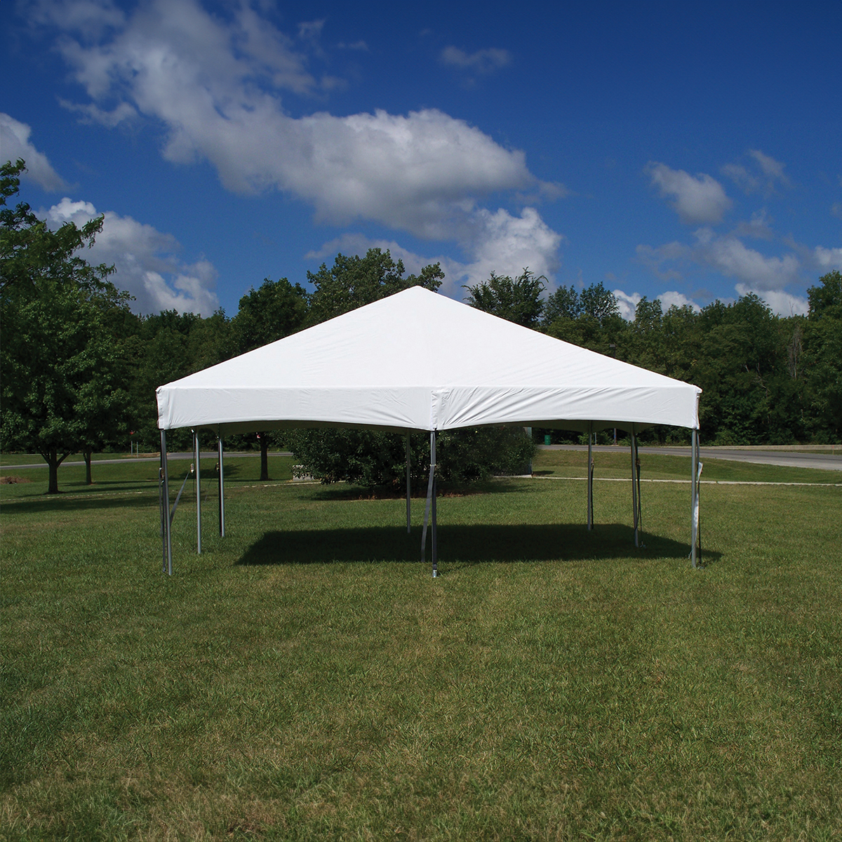 20x40 Pole Tent exterior setup