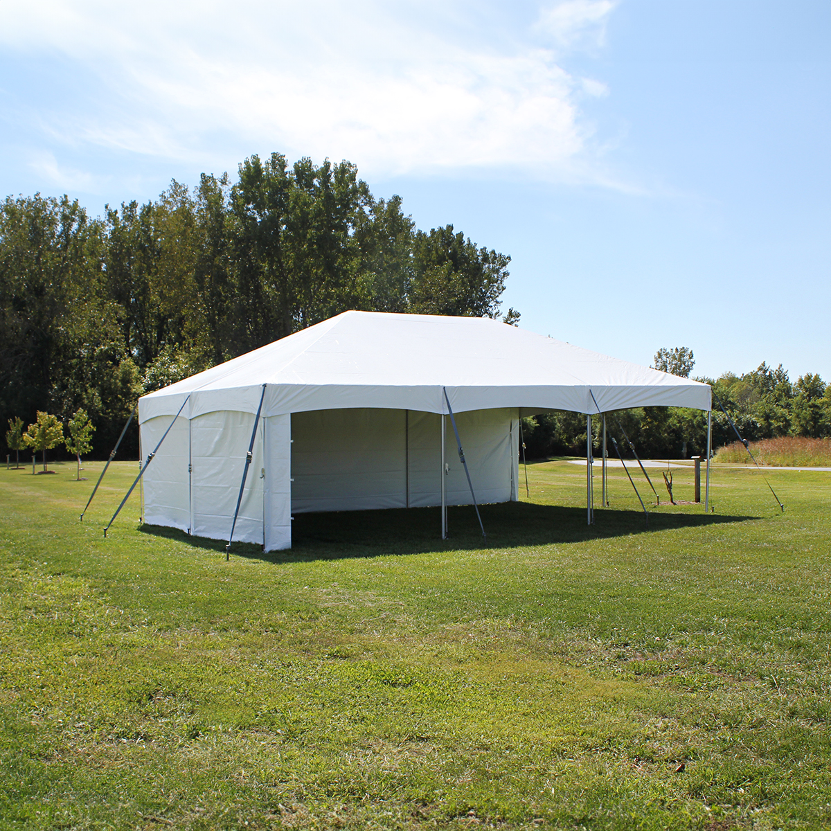 Oktoberfest beer tent setup
