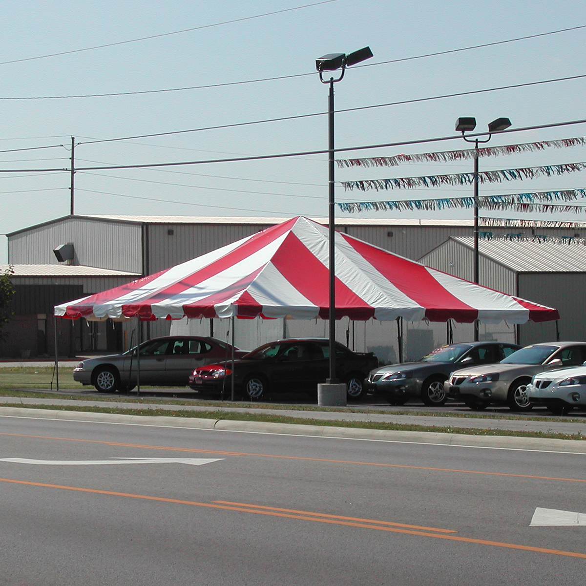 Firework tent set up for seasonal sales