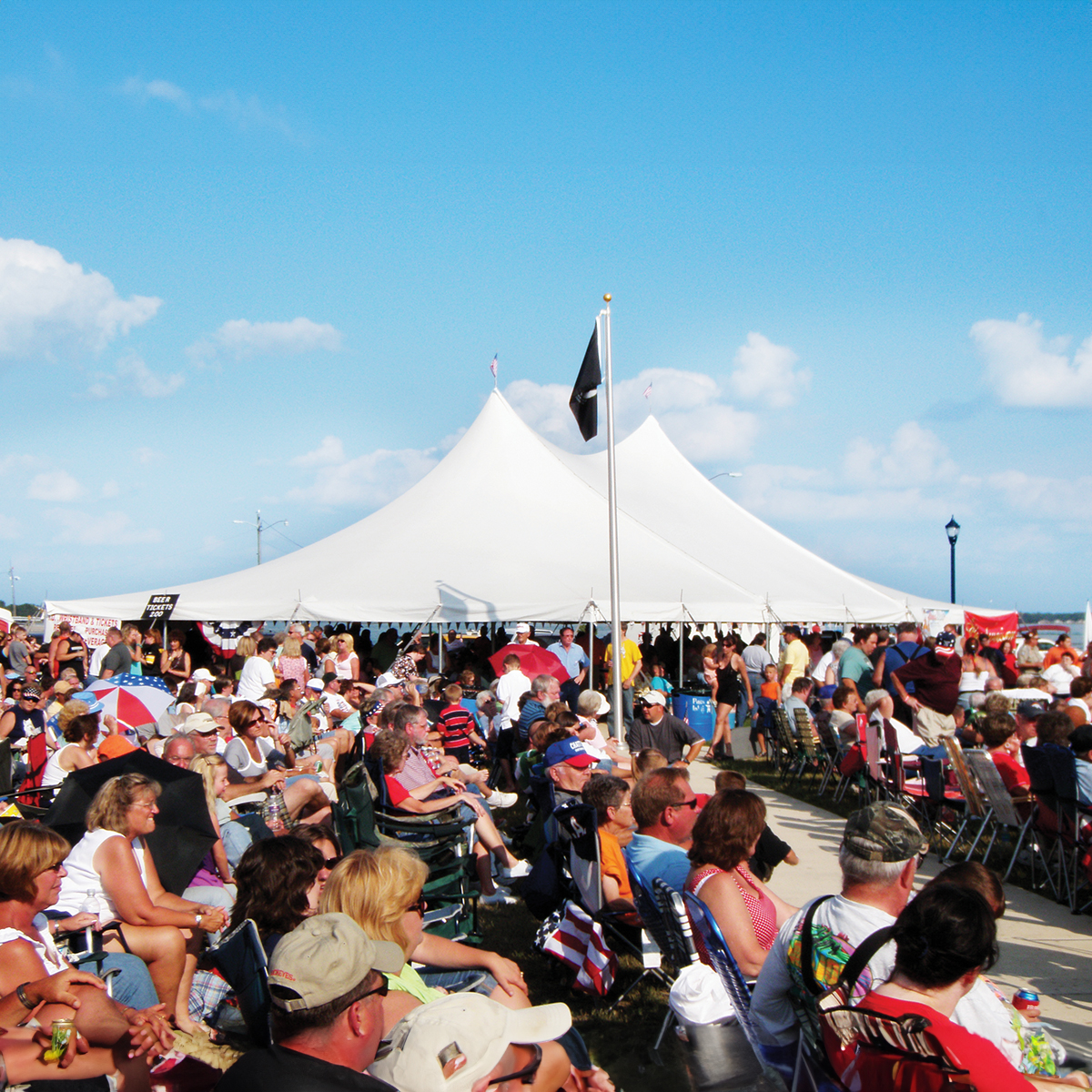 Tent Revival High Peak Pole Tent Setup