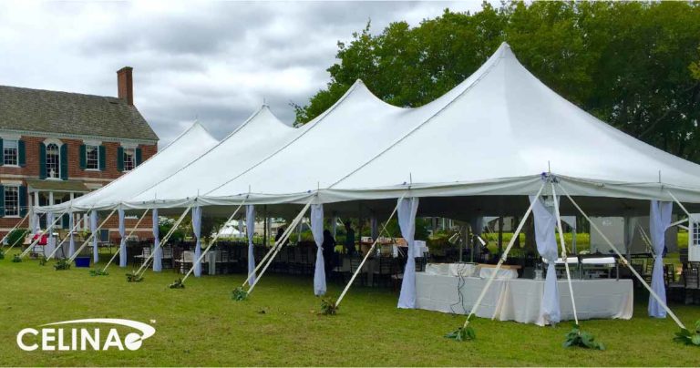 Inspecting a tent top for wear and tear