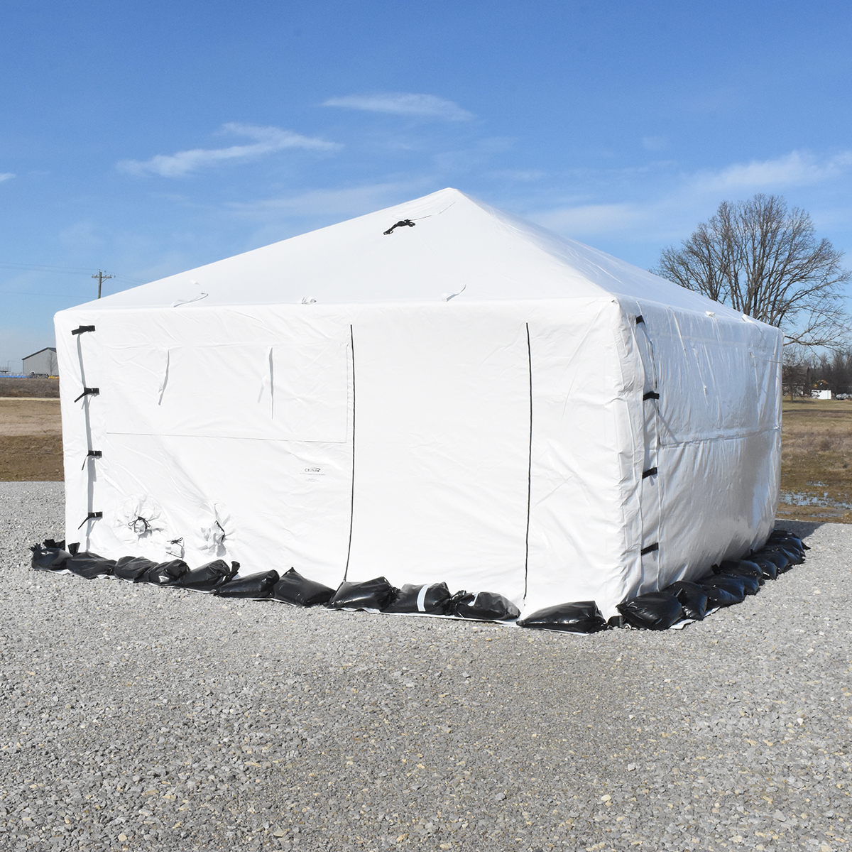 FEMA emergency response tent setup