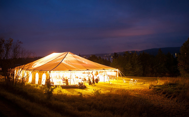 Pole tent for wedding events
