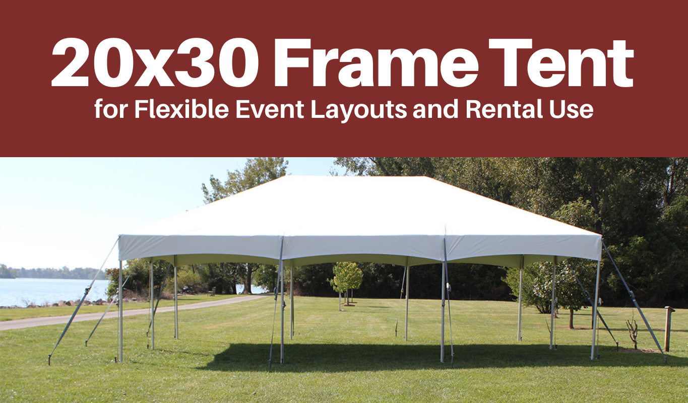 20x30 Frame Tent for Flexible Event Layouts and Rental Use