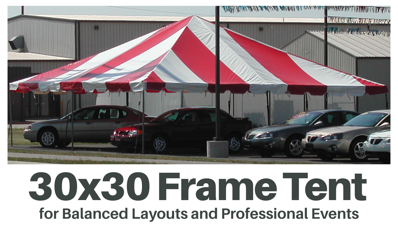 30x30 Frame Tent for Balanced Layouts and Professional Events