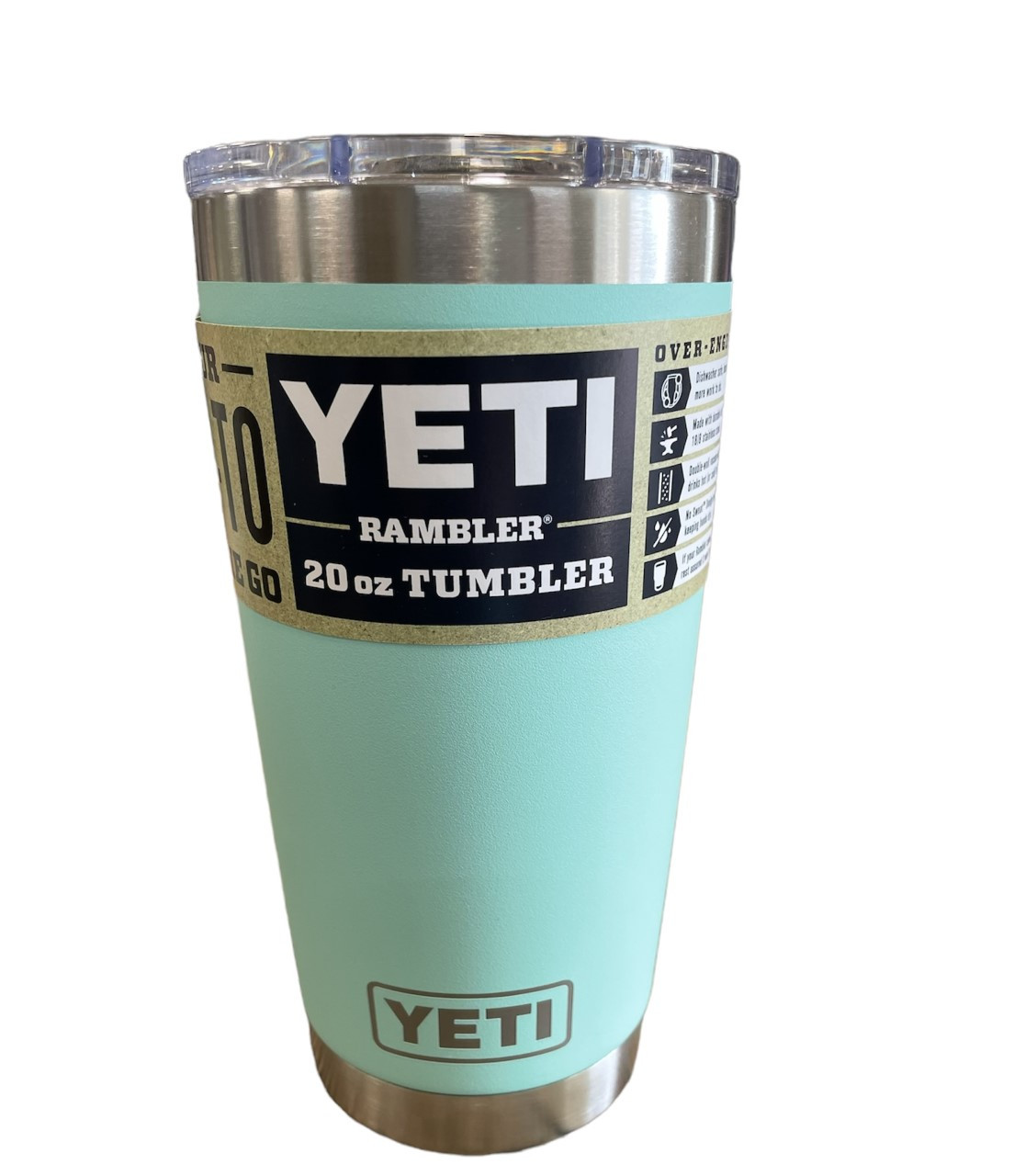 YETI 16 oz Tumblers-Set Of 2- Navy Seafoam w/Lids Coffee Hot/Cold TEST &  SAMPLE