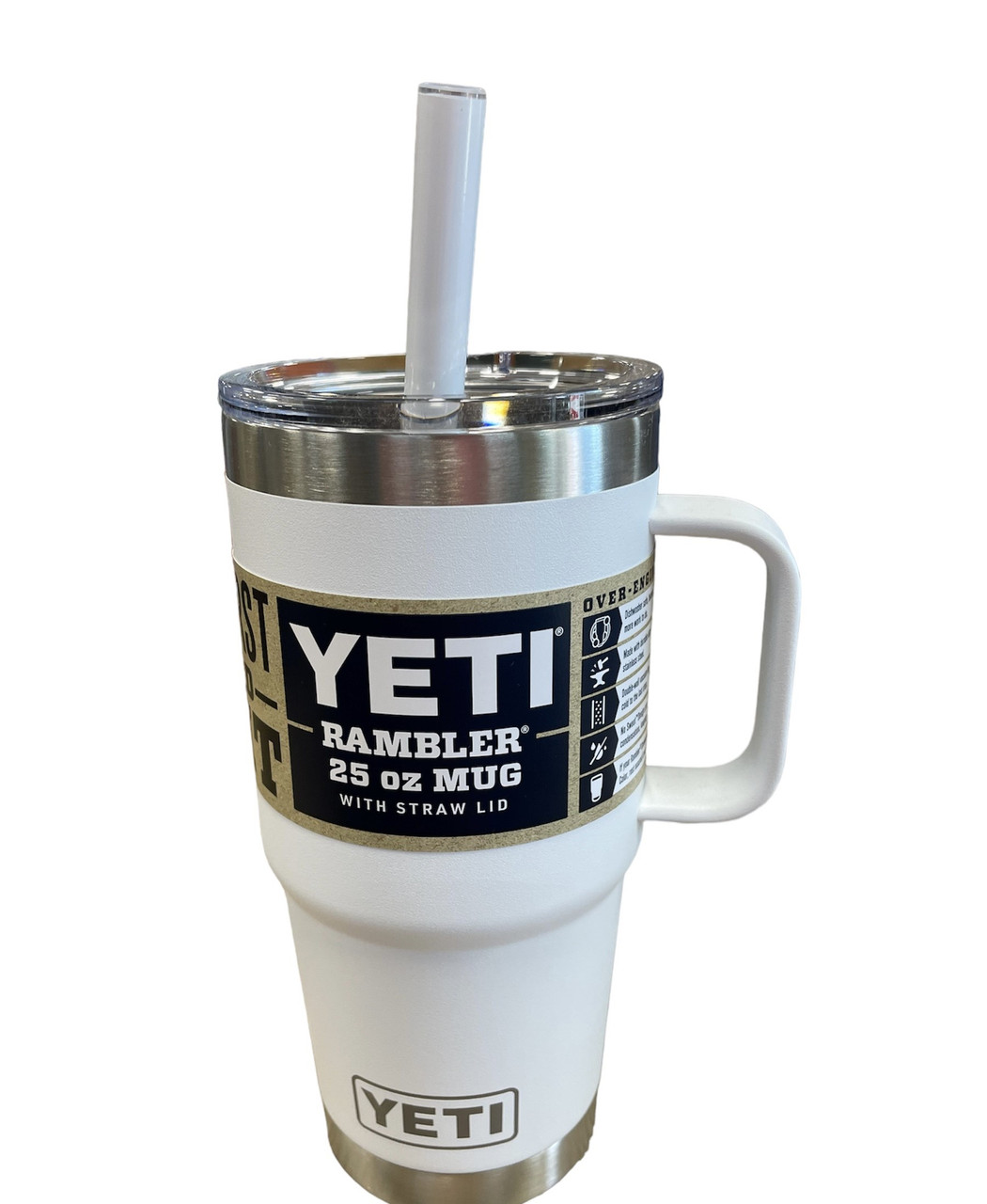 Yeti 35 oz. Rambler Straw Mug White