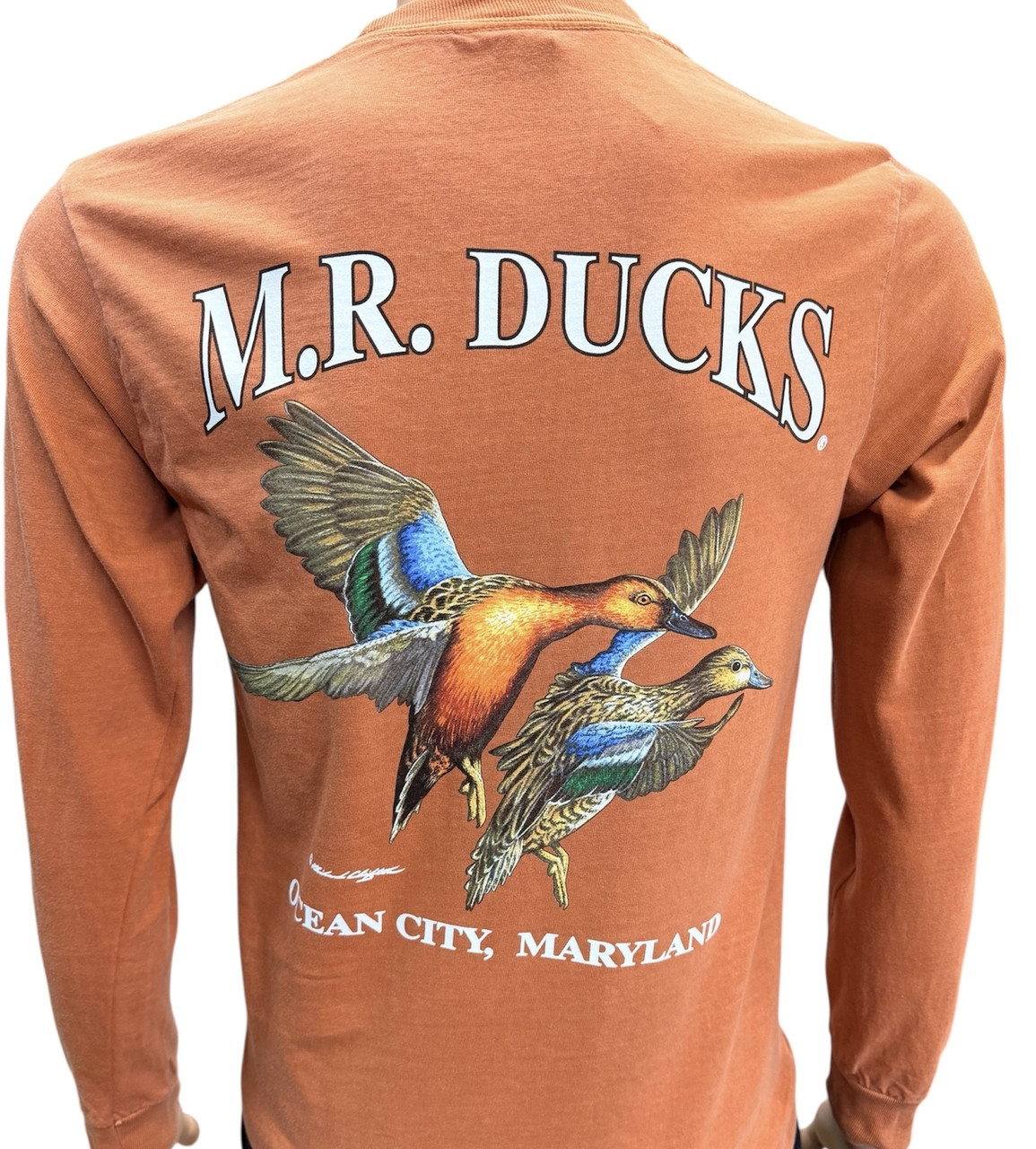 M R Ducks Rugby Top M.R. Ducks® 2026 Collection Long Sleeve Tee In Orange