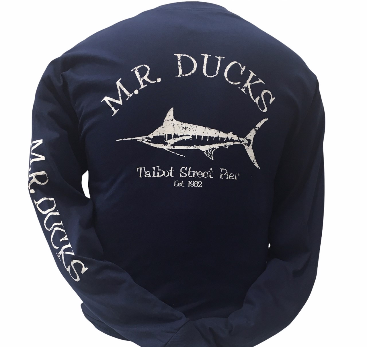 M.R. Ducks® Marlin Long Sleeve Tee White (1056MARLNWHI)