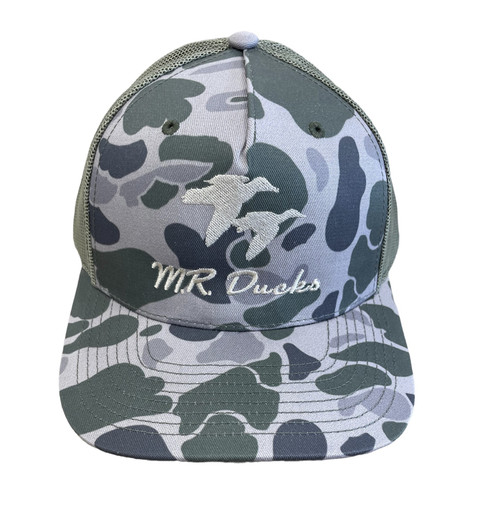 M.R. Ducks® Duck Camo Hat W/ Silhouette Ducks In Green
