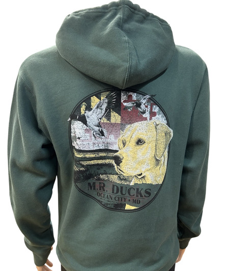 M.R. Ducks® Leash Maryland Lab Duck Hooded Sweat Shirt