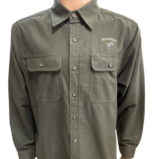 M.R. Ducks® Chamois Shirt In Olive Green