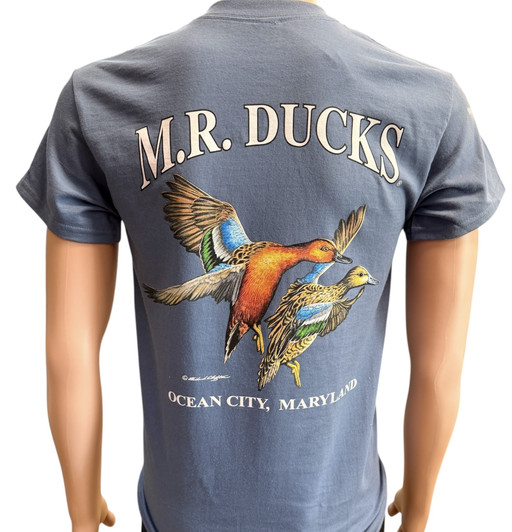 M.R. Ducks® 2026 Collection Short Sleeve Tee In Denim Blue